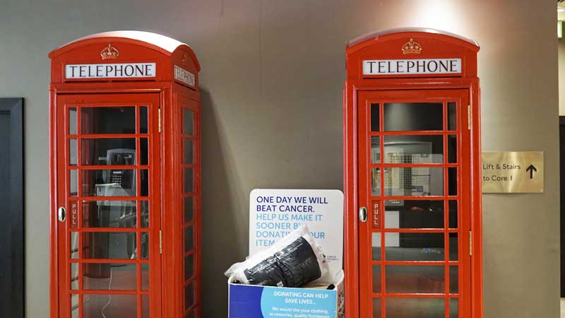 Red Phone Box located in Luxury Student Accommodation, London